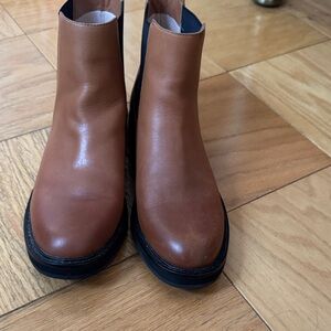 J. Crew Brown Leather Ankle Boots